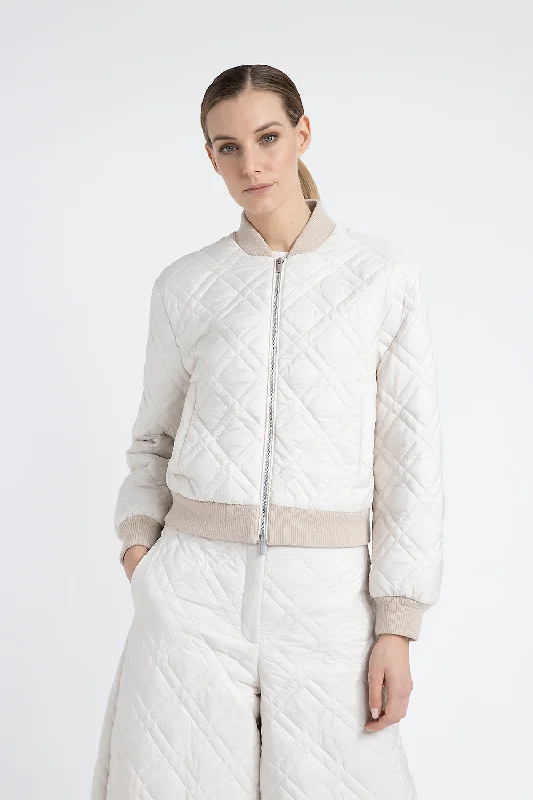 Quilted drip-proof bomber jacket Wool Jacket Cashmere Jacket Tweed Jacket