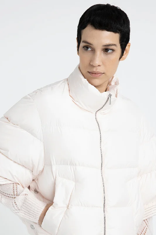 Three-quarter-sleeved drip-proof short down jacket Lace Jacket Ribbed Jacket Sequined Jacket Three-quarter-sleeved drip-proof short down jacket Lace Jacket Ribbed Jacket Sequined Jacket