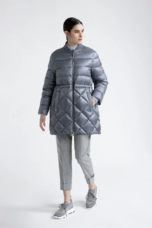 Midi quilted goose down jacket Print Jacket Jacquard Jacket Embroidered Jacket