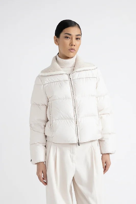 Short goose down jacket with tricot collar Oversized Jacket Tailored Jacket Straight Jacket Short goose down jacket with tricot collar Oversized Jacket Tailored Jacket Straight Jacket