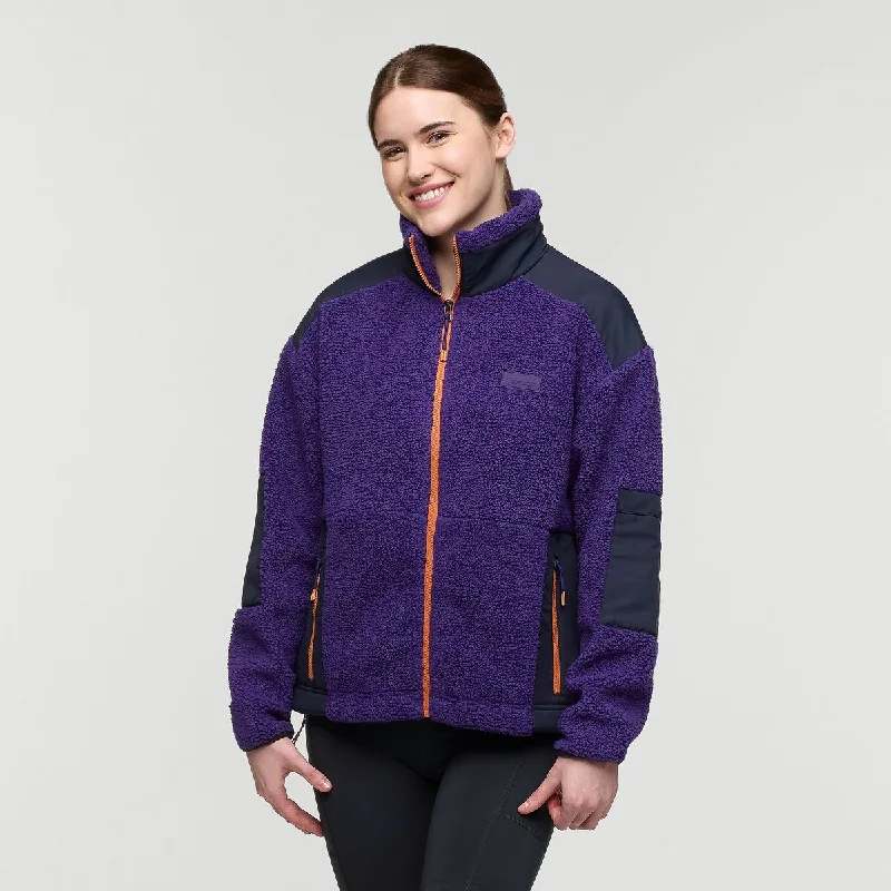 Bacano Fleece Jacket - Womens Front Pockets Side Pockets Patch Pockets