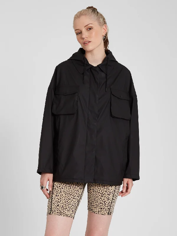 Boatrainer Jacket - Black Cotton Jacket Linen Jacket Terry Jacket