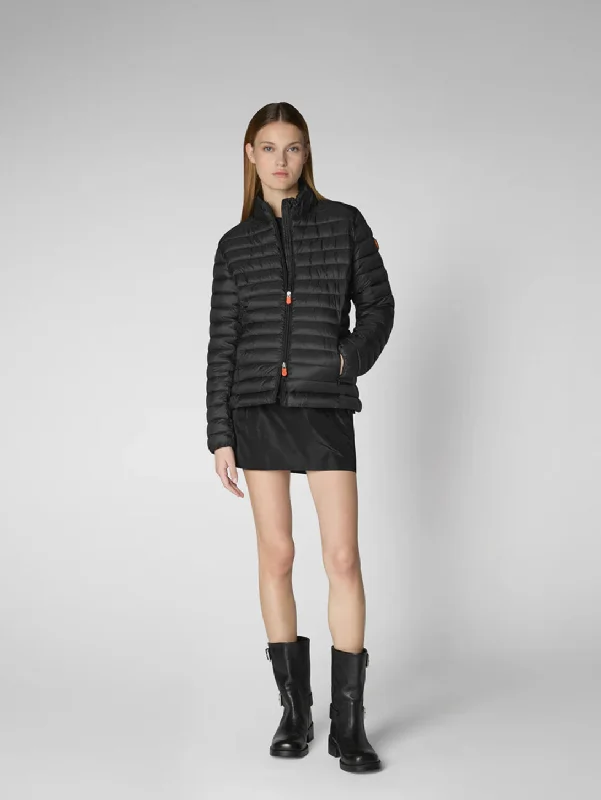Carly Zip Jacket - Black V-Neck Jacket Boat Neck Jacket Square Neck Jacket