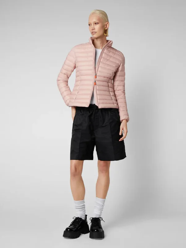 Carly Zip Jacket - Blush Pink Zippered Jacket Buttoned Jacket Snapped Jacket