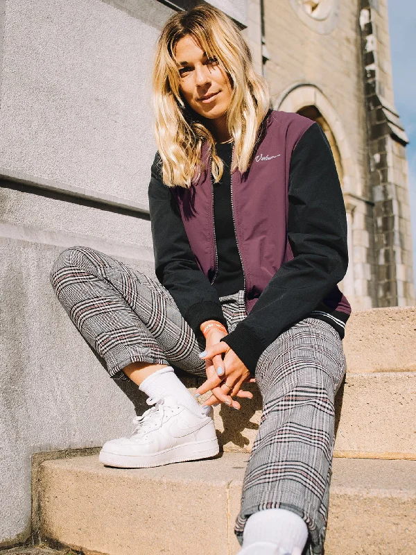 Coco Ho Track Jacket - EGGPLANT Bomber Jacket Anorak Windbreaker