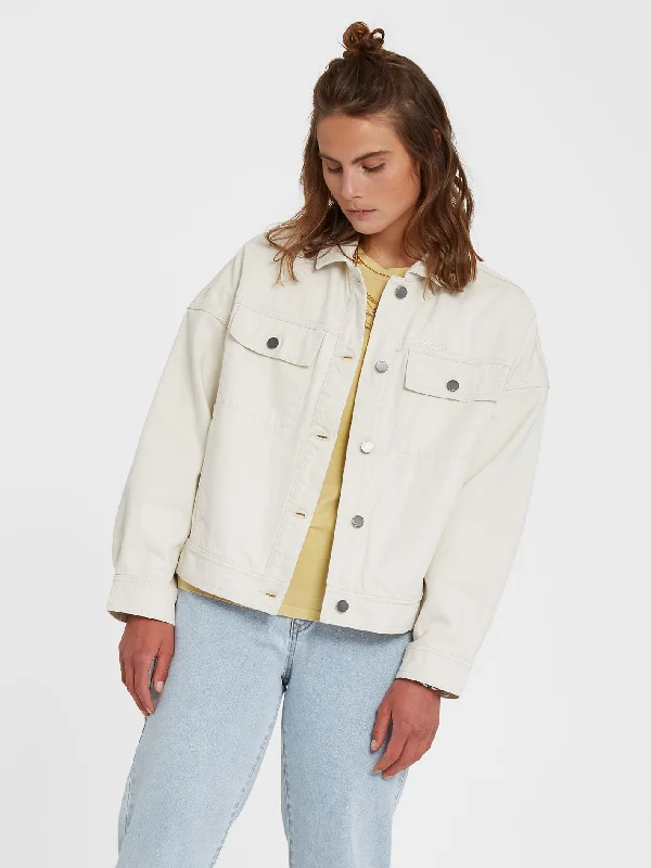 Deelyght Denim Jacket - CLOUD Hoodie Zip-Up Jacket Button-Up Jacket