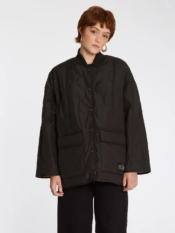 Chrissie Abbott X French Jacket (Reversible) - BLACK Striped Jacket Polka Dot Jacket Floral Jacket Chrissie Abbott X French Jacket (Reversible) - BLACK Striped Jacket Polka Dot Jacket Floral Jacket