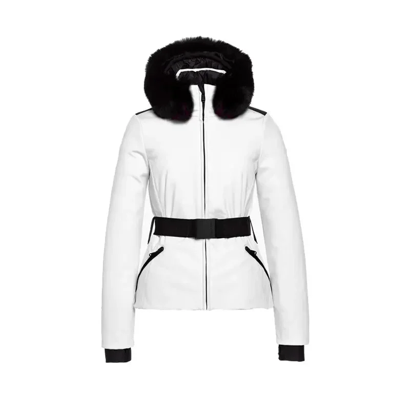 HIDA Faux Border Jacket - White Print Jacket Jacquard Jacket Patchwork Jacket