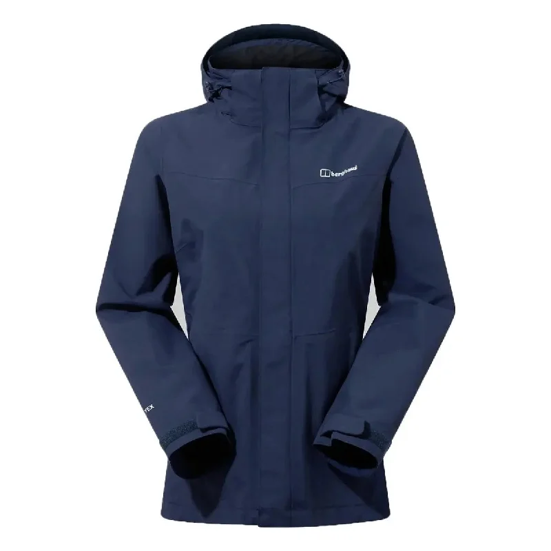 Hillwalker Interactive Jacket - Dark Blue A-Line Jacket Boat Neck Shawl Collar