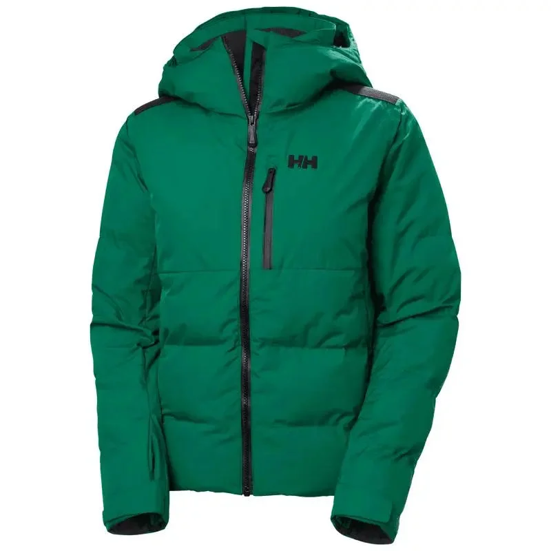 Kvitfjell Race Puffy Ski Jacket - Emerald Snapped Jacket Toggled Jacket Drawstring Jacket