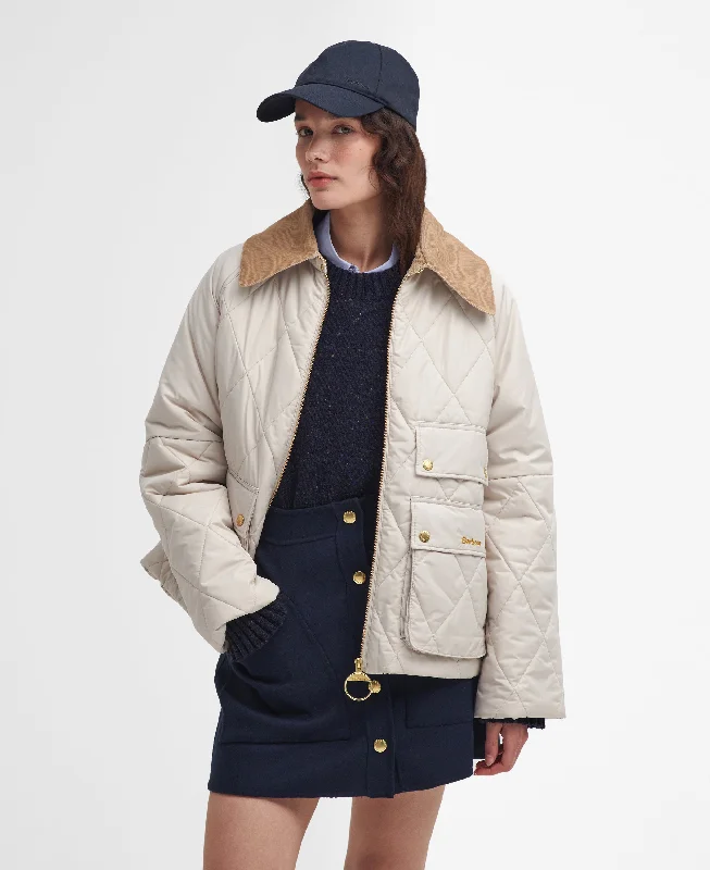 Milby Quilted Jacket Zip Front Button Front Snap Front