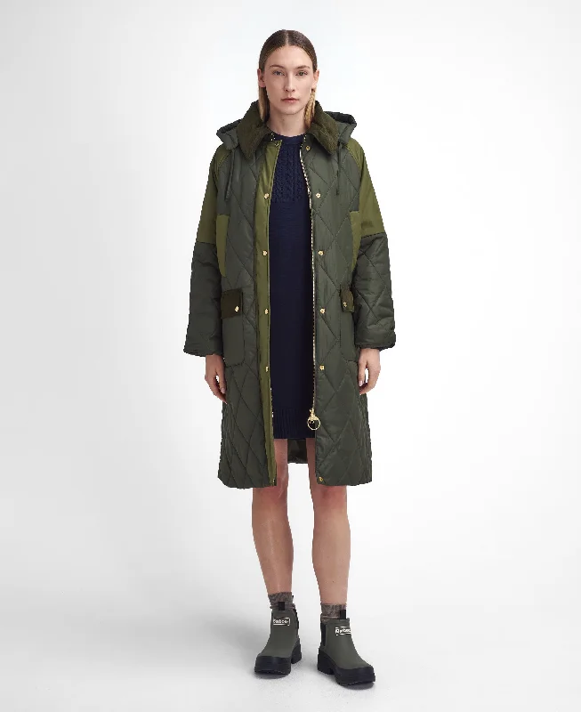 Cookston Quilted Jacket Stand-Up Collar Roll-Neck Collar Turtle Neck