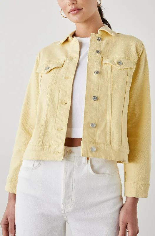 MULHOLLAND JACKET - LEMON DROP Nylon Fabric Polyester Fabric Spandex Fabric