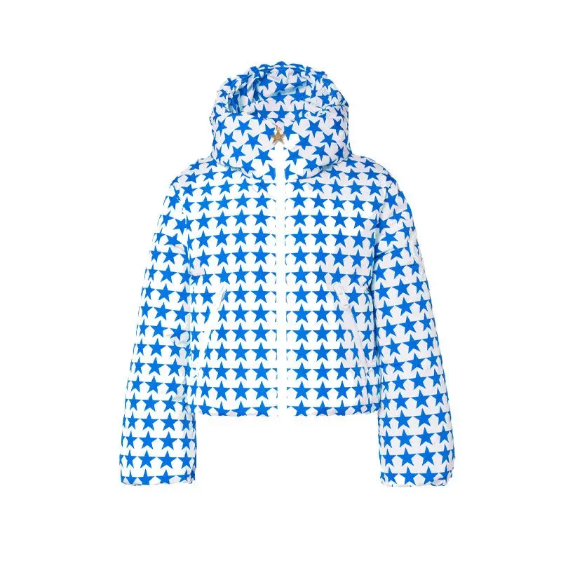 OLYMPE Bomber Jacket - Dazzling Blue Toggled Jacket Drawstring Jacket Belted Jacket