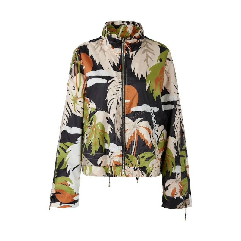 Outdoor Jacket Palm Print Rayon Fabric Velvet Fabric Corduroy Fabric