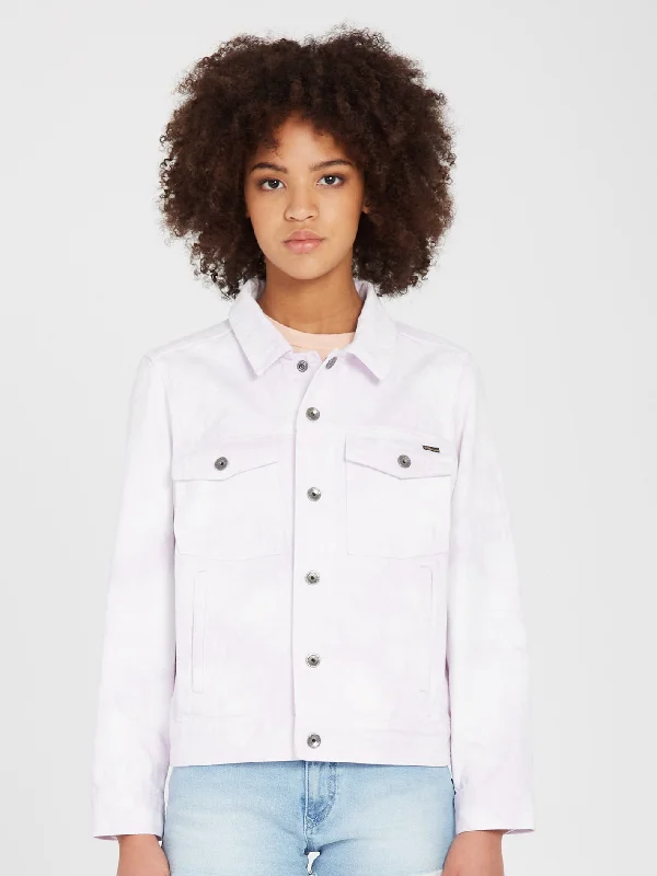 Radstone Jacket - LIGHT ORCHID Zippered Front Buttoned Front Snap Front