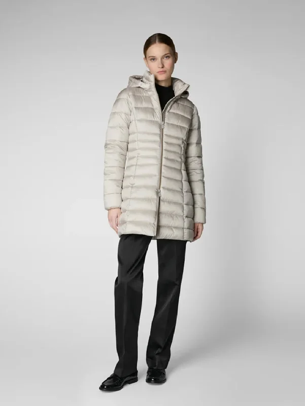 Reese Jacket - Rainy Beige One-Shoulder Jacket Off-the-Shoulder Jacket Asymmetrical Jacket