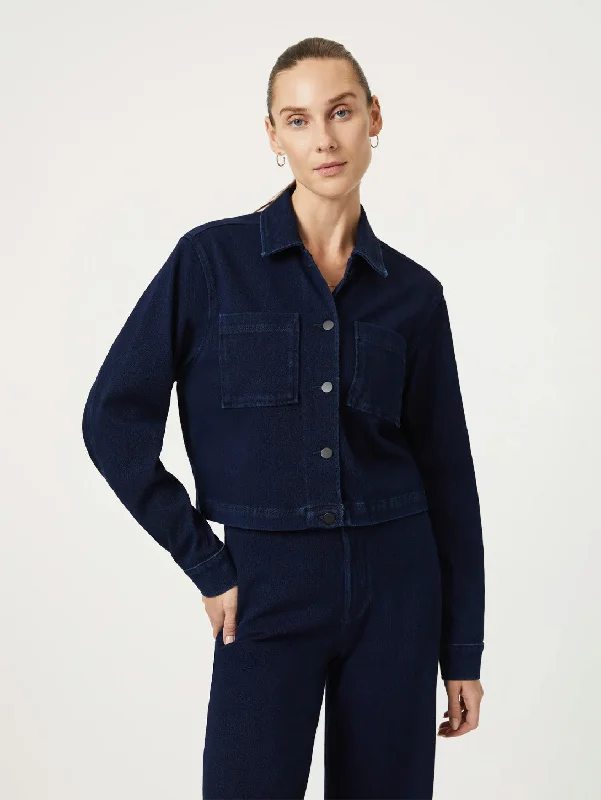 Shirley Stretch Jacket - Dark Move Denim Jacket Leather Jacket Suede Jacket