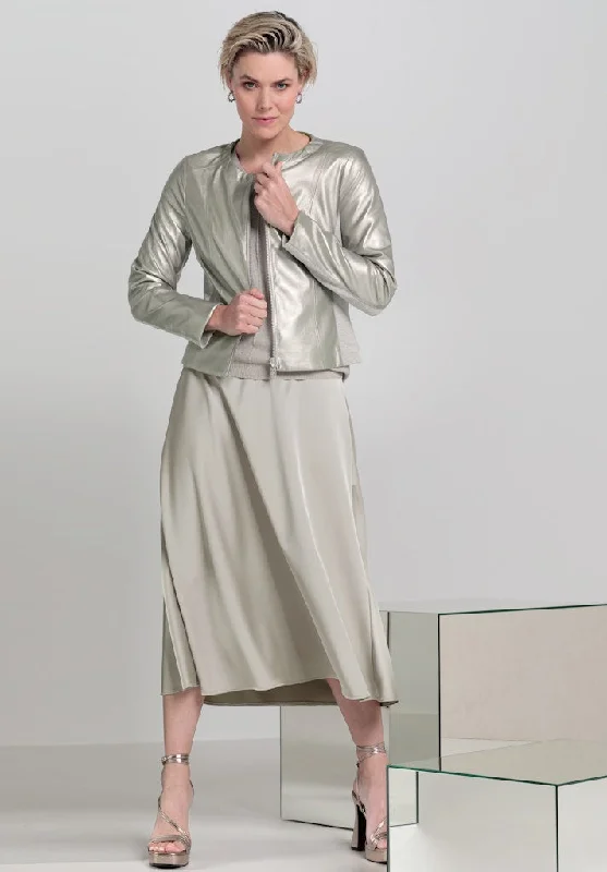 Steffi Front Zip Jacket Embroidered Jacket Appliqued Jacket Beaded Jacket