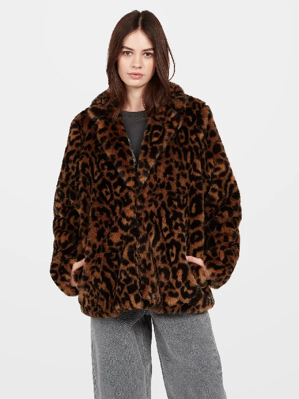 Stonewild Jacket - ANIMAL PRINT Toggled Jacket Drawstring Jacket Belted Jacket