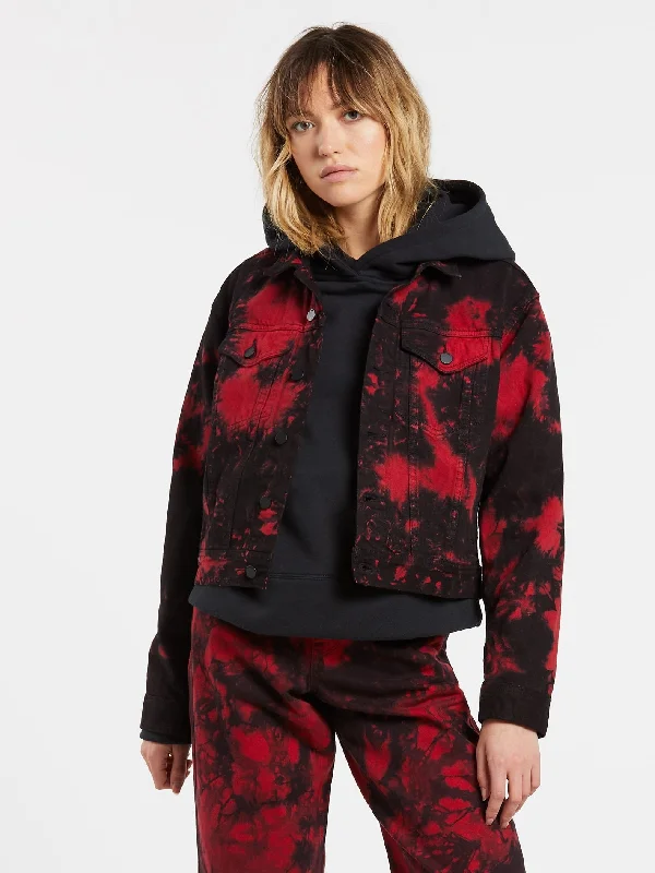 Strange Time Jacket - DEEP RED Nylon Jacket Polyester Jacket Spandex Jacket