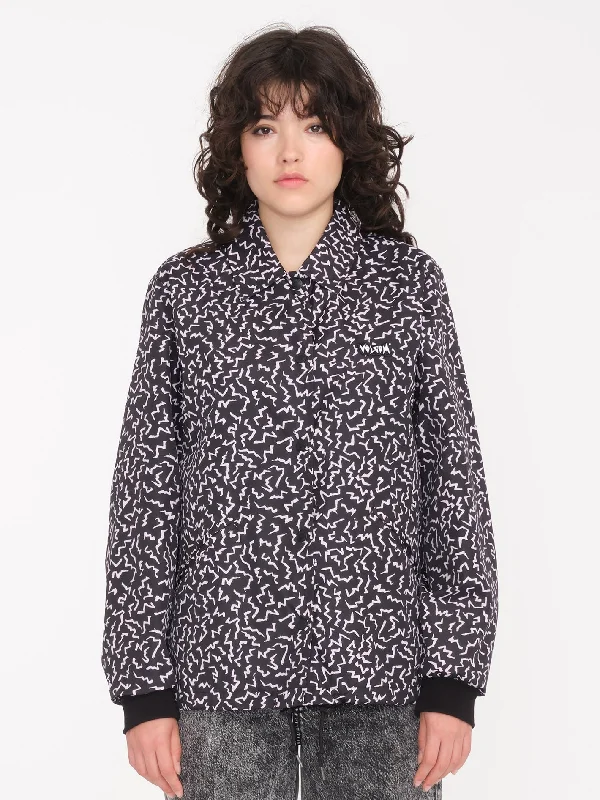 Surfpunk Coach Jacket - BLACK Oversized Jacket Tailored Jacket Straight Jacket