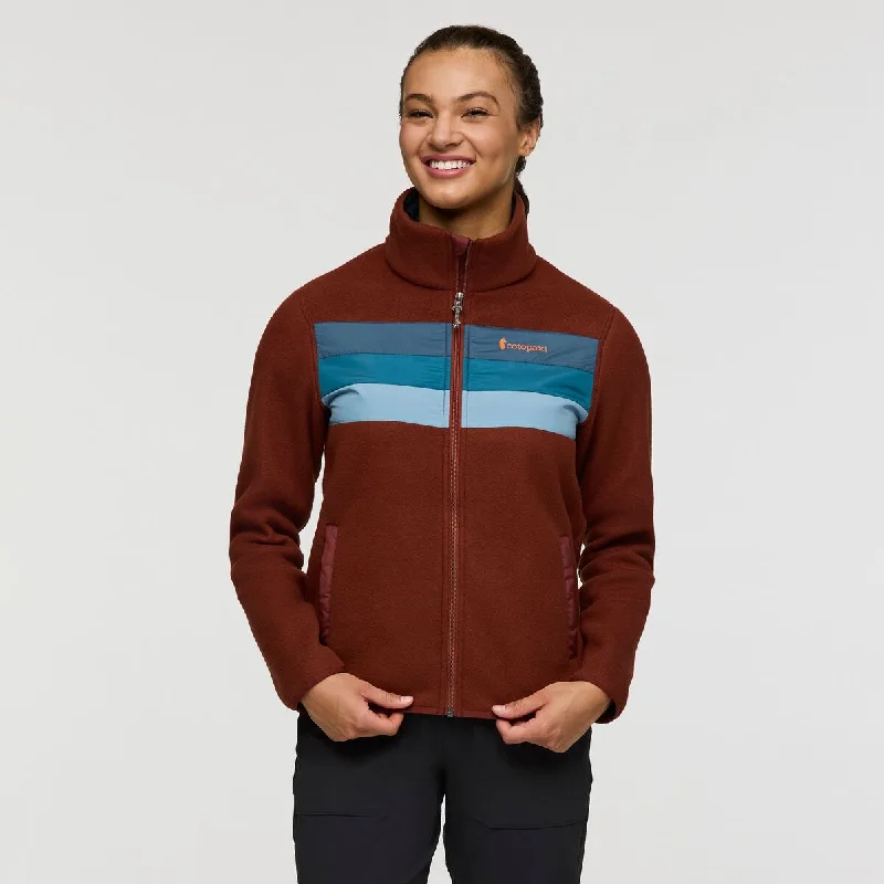 Teca Fleece Full-Zip Jacket - Womens Zippered Front Buttoned Front Snap Front