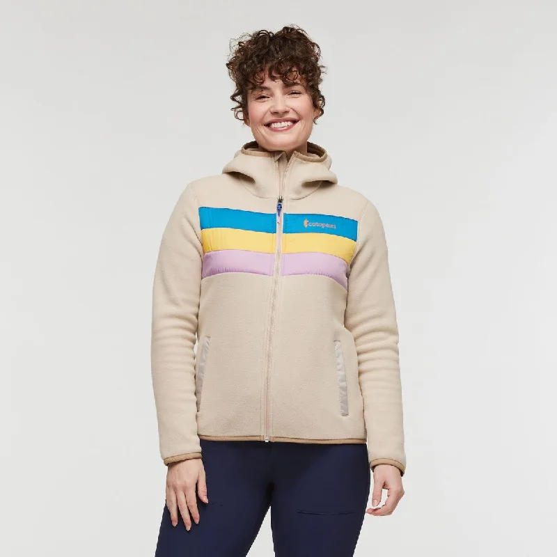 Teca Fleece Hooded Full-Zip Jacket - Womens Knit Fabric Woven Fabric Fleece Fabric