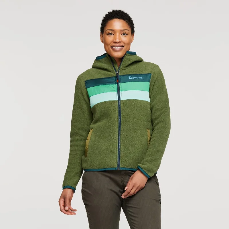 Teca Fleece Hooded Full-Zip Jacket - Womens Trench Coat Raincoat Waterproof Jacket