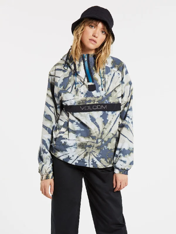 Throback Ins Windbreaker Jacket - MULTI Ribbed Jacket Pleated Jacket Ruffled Jacket