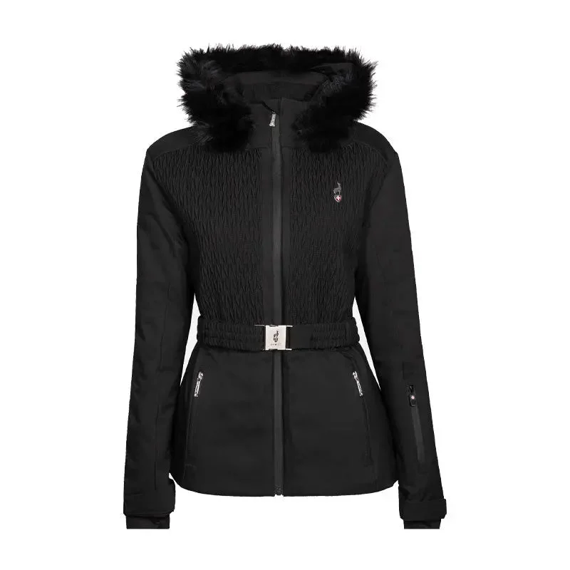 Velda Ski Jacket - Black Striped Jacket Polka Dot Jacket Floral Jacket