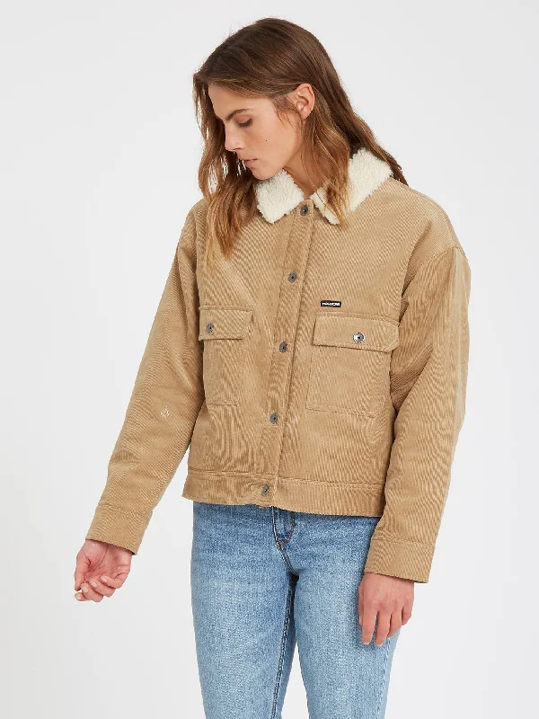 Weaton Jacket - DARK KHAKI Knit Jacket Woven Jacket Fleece Jacket