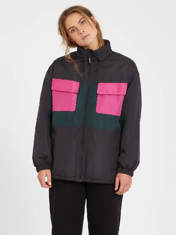 Wizzbreaker Jacket - BLACK One-Shoulder Jacket Off-the-Shoulder Jacket Asymmetrical Jacket Wizzbreaker Jacket - BLACK One-Shoulder Jacket Off-the-Shoulder Jacket Asymmetrical Jacket