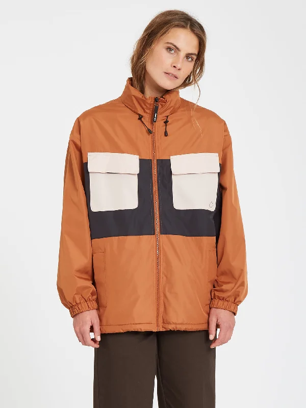 Wizzbreaker Jacket - MOCHA Faux Fur Fabric Real Fur Fabric Shearling Fabric