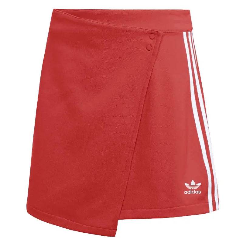 adidas - Women's Classics 3-Stripes Short Wrapping Skirt (IC5477) wool skirt sturdy