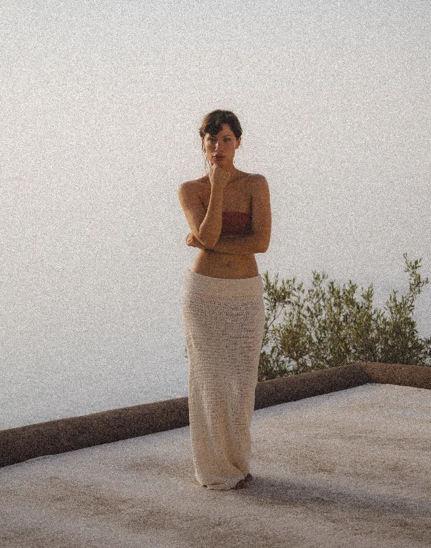 Amani Maxi Skirt (Off White) linen skirt natural