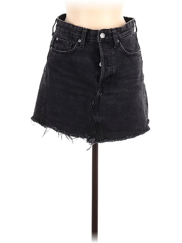 Denim Skirt satin skirt smooth