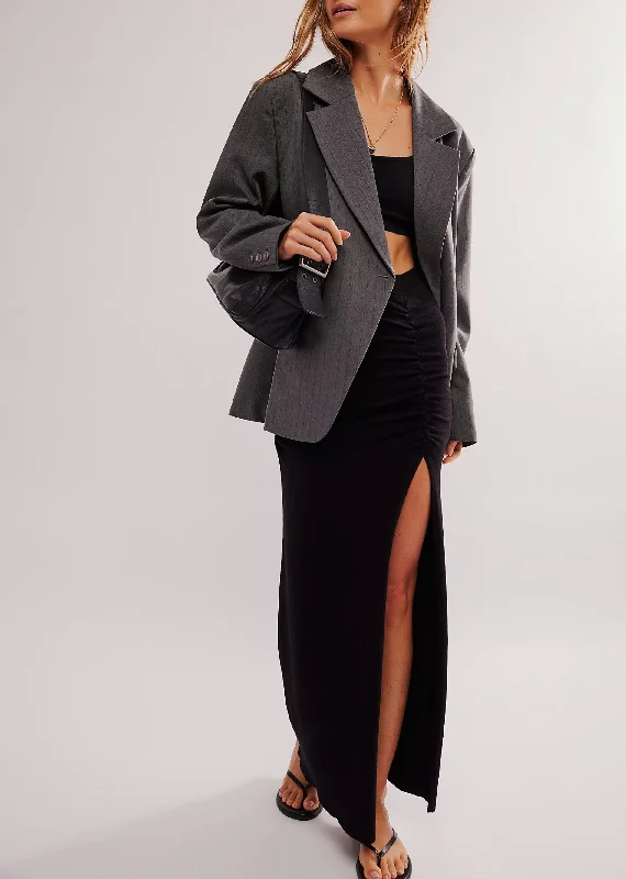 Free People Peak Show Maxi Skirt ★ Black cashmere skirt fine
