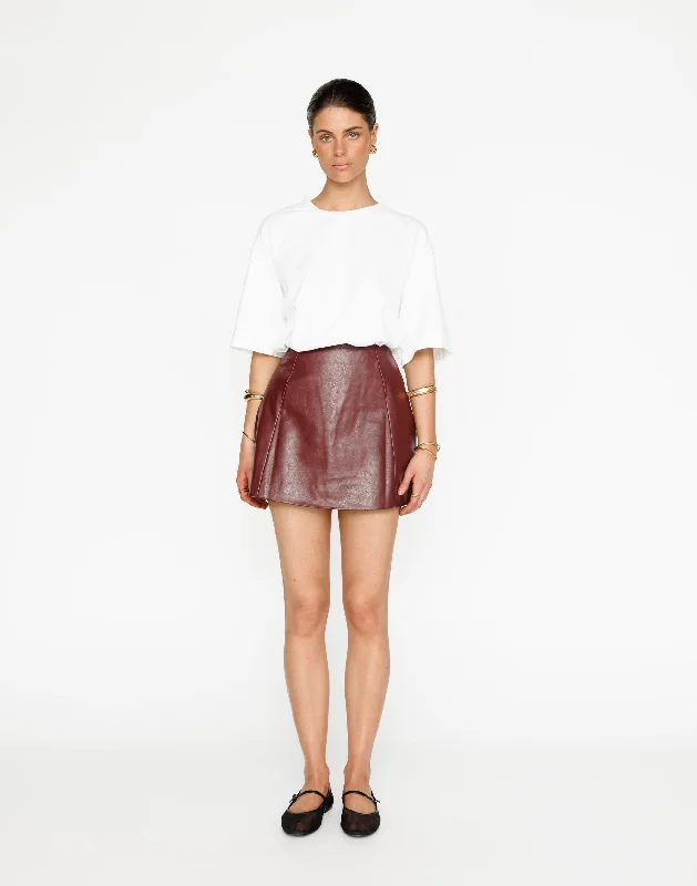 Isaiah Mini Skirt (Plum) athletic skirt fit