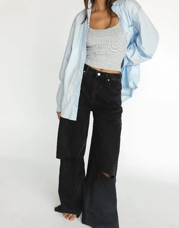 Jacob Jeans (Vintage Black) Comfortable Faded High-Rise Jeans