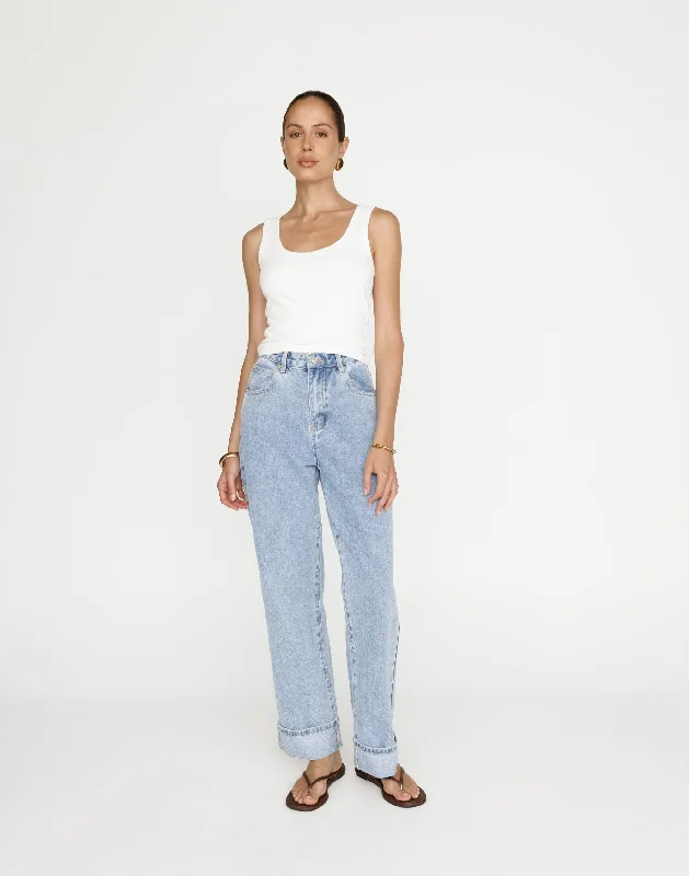 Orson Jeans (Light Vintage) Stylish High-Rise Mom Jeans