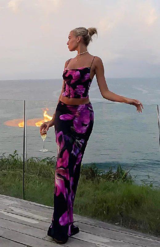 Sweet Salutations Maxi Skirt Purple Haze seamless skirt comfort