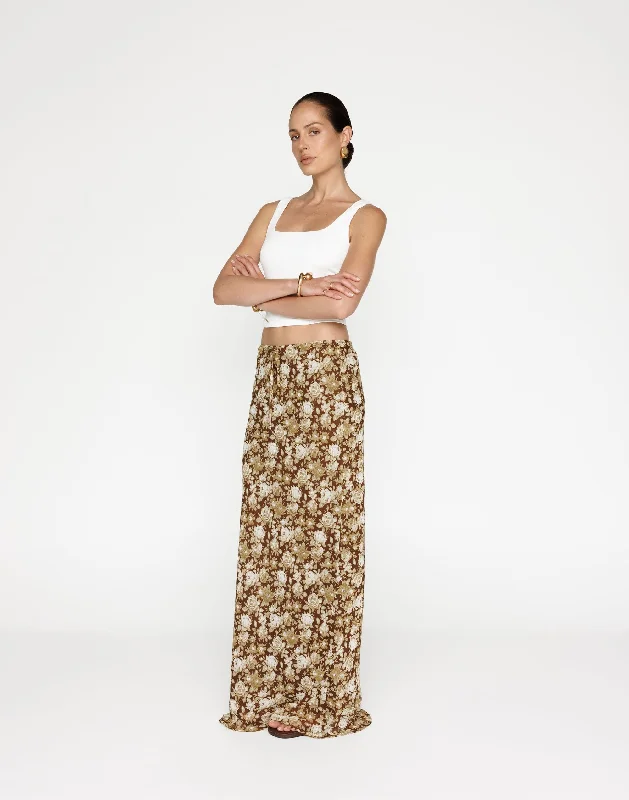 Zaya Maxi Skirt (Marigold) chiffon skirt delicate