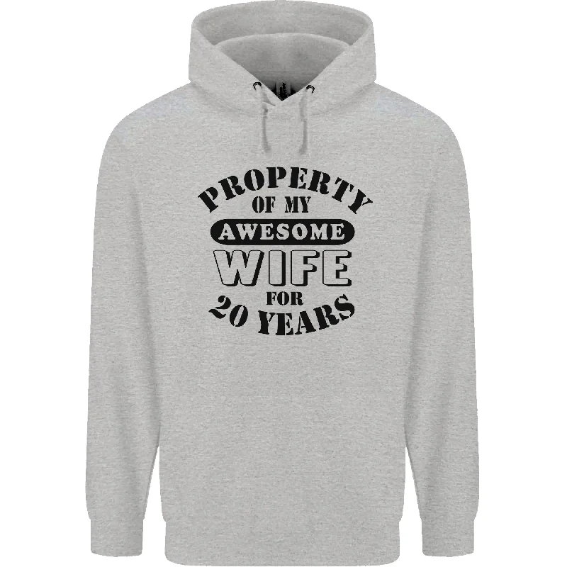 20th Wedding Anniversary 20 Year Funny Wife Mens 80% Cotton Hoodie Hoodie with Mesh Breathable Sporty 20th Wedding Anniversary 20 Year Funny Wife Mens 80% Cotton Hoodie Hoodie with Mesh Breathable Sporty