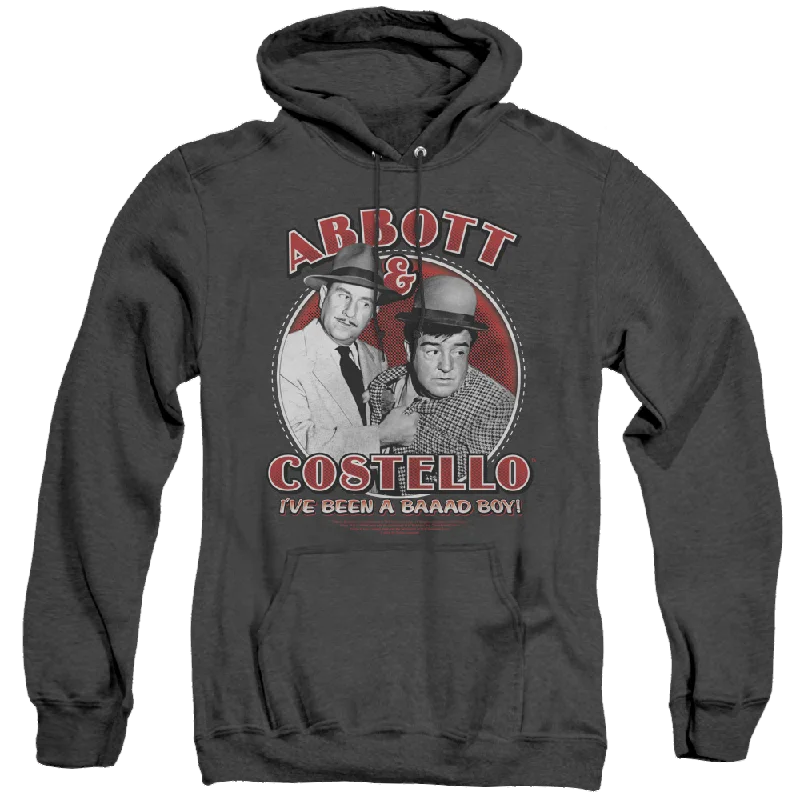 Abbott & Costello Bad Boy - Heather Pullover Hoodie Hoodie with Frayed Bohemian Relaxed Abbott & Costello Bad Boy - Heather Pullover Hoodie Hoodie with Frayed Bohemian Relaxed