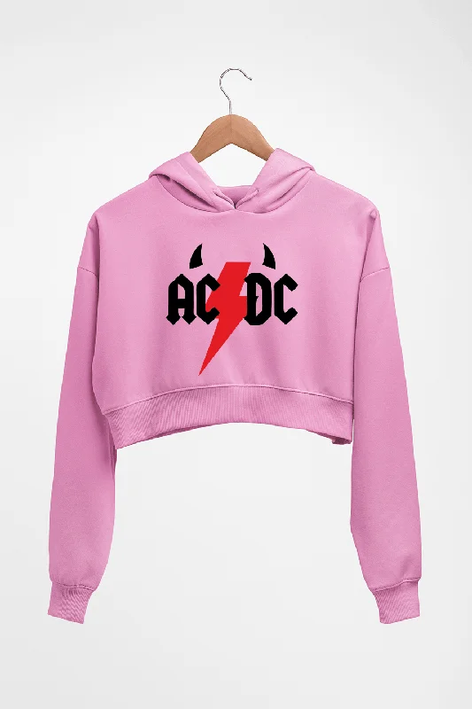 ACDC Crop HOODIE FOR WOMEN Hoodie with Back Slit Movement Comfort
