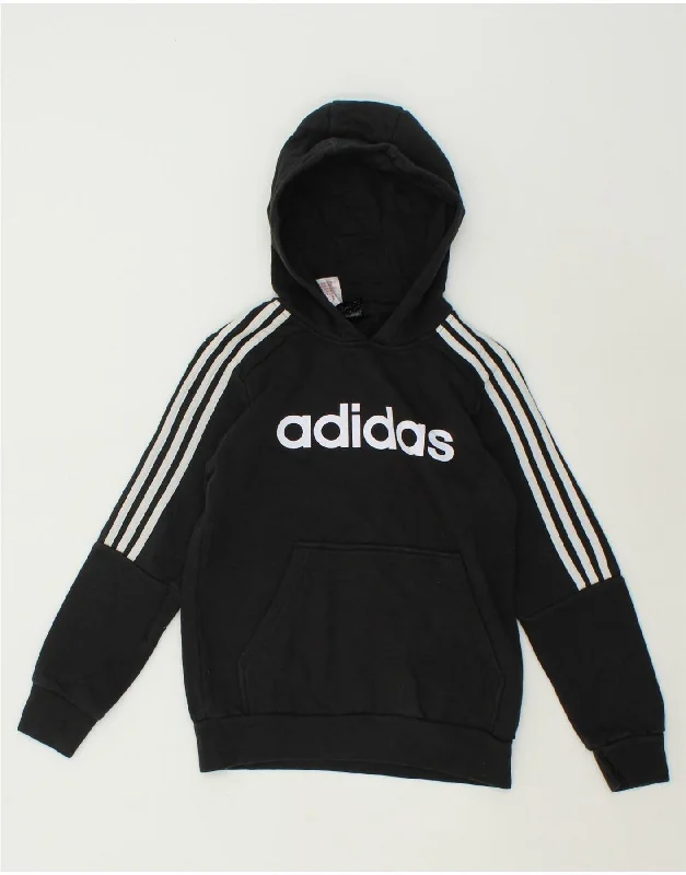 ADIDAS Boys Graphic Hoodie Jumper 11-12 Years Black Cotton Zip Hoodie Drawstring Kangaroo Pocket ADIDAS Boys Graphic Hoodie Jumper 11-12 Years Black Cotton Zip Hoodie Drawstring Kangaroo Pocket