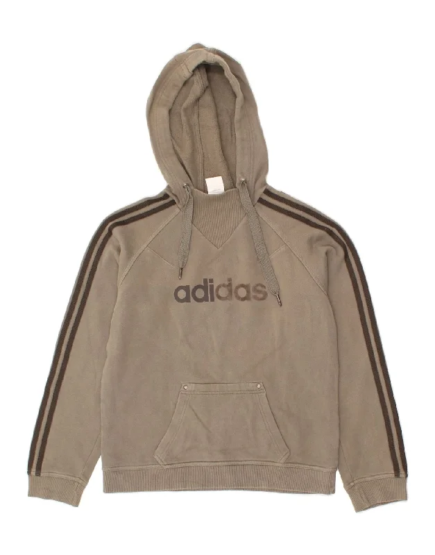ADIDAS Womens Graphic Hoodie Jumper UK 14 Large Grey Cotton Hoodie with Lace Feminine Delicate ADIDAS Womens Graphic Hoodie Jumper UK 14 Large Grey Cotton Hoodie with Lace Feminine Delicate