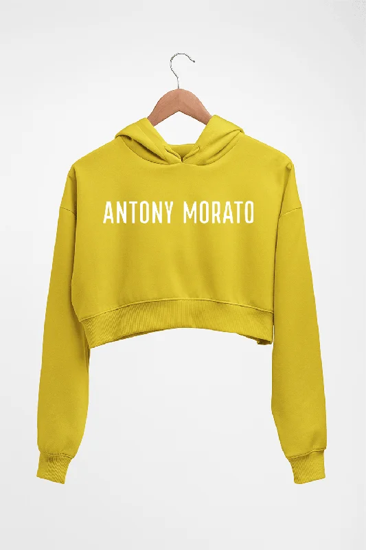 Antony Morato Crop HOODIE FOR WOMEN Hoodie with Rhinestones Sparkly Elegant