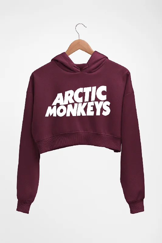 Arctic Monkeys Crop HOODIE FOR WOMEN Hoodie with Mock Neck Collared Structured